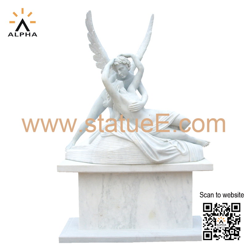 marble Cupid and Psyche statue